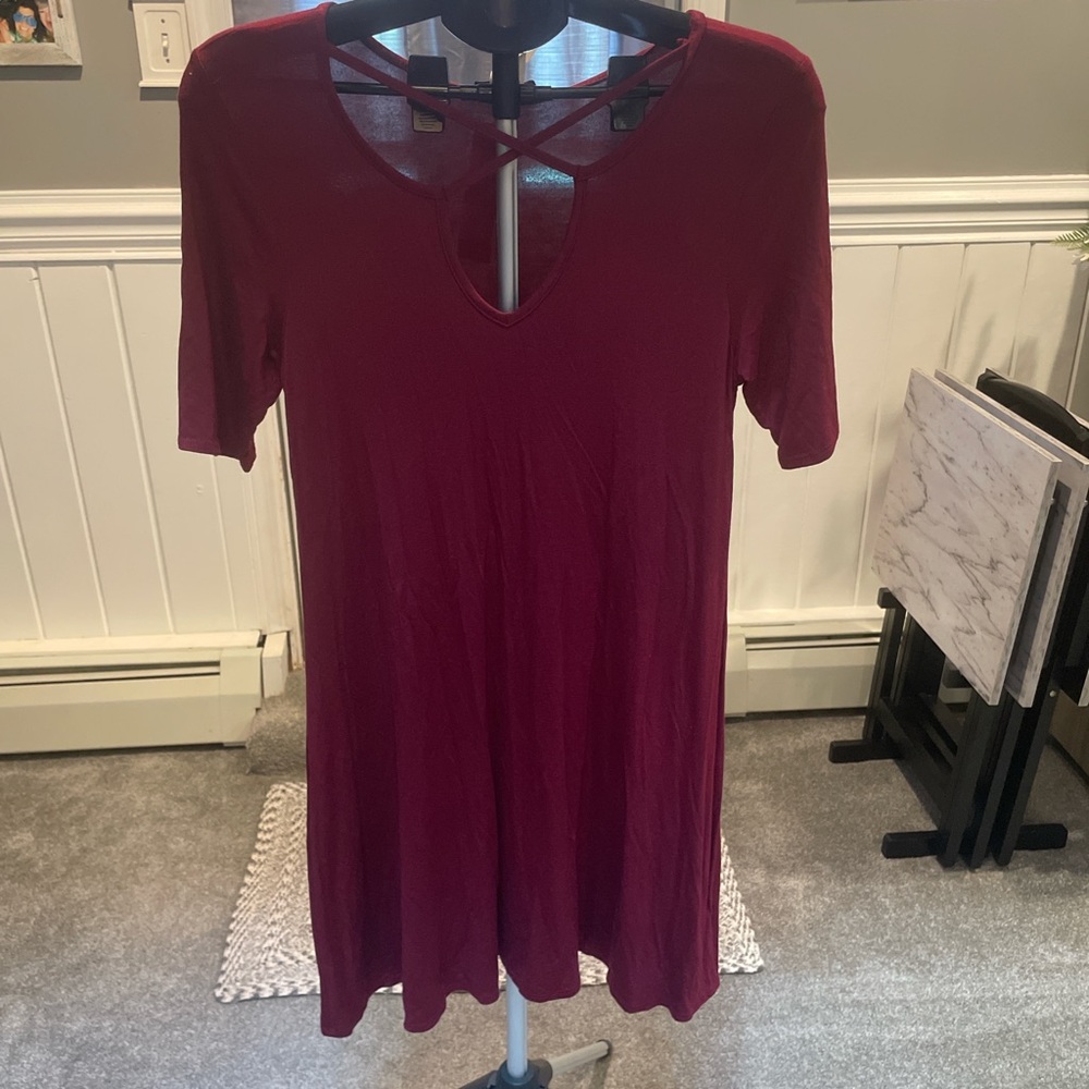 First Love Burgundy Mini Dress